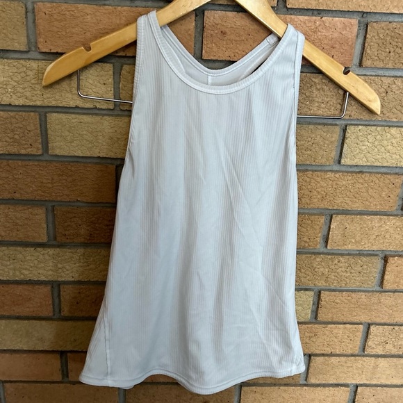 Lululemon Ribbed Racerback Flowy Tank Top Off White Women’s Size Small - Picture 1 of 5